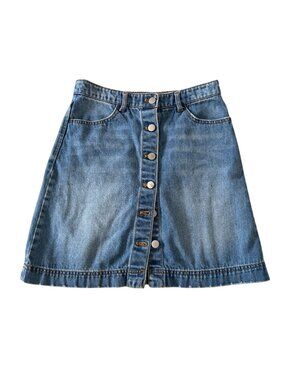 H&M Women's Denim Button Front Skirt Size US 6